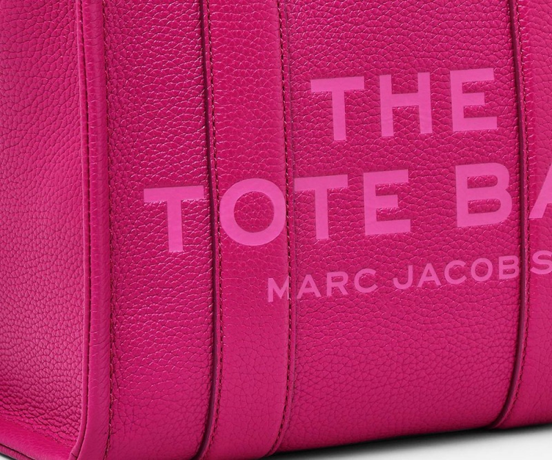 Pink Marc Jacobs The Leather Small Women's Tote Bag | USA 413285CER