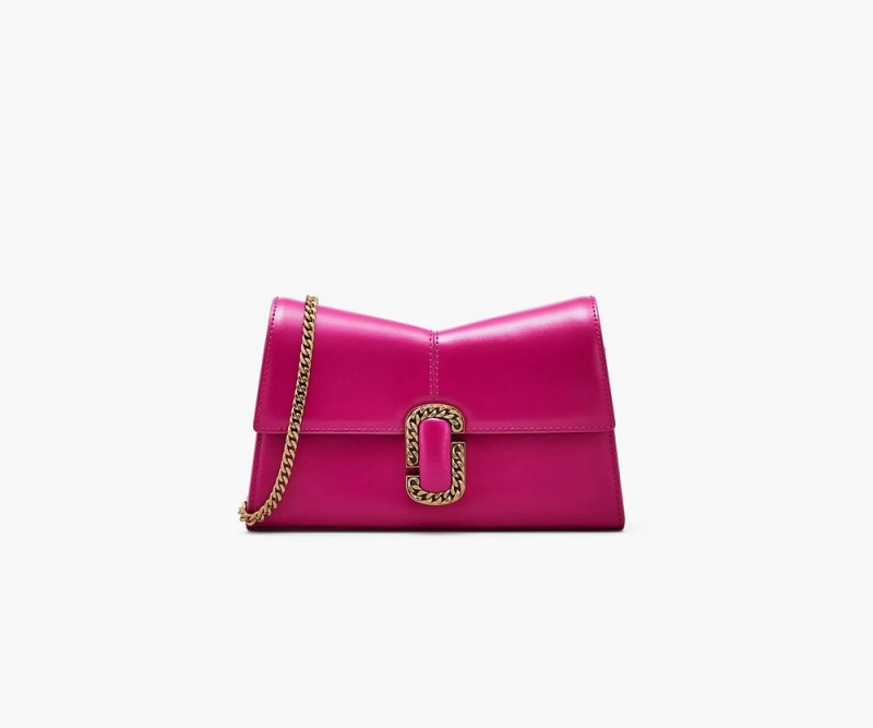 Pink Marc Jacobs The St. Marc Chain Women\'s Large Wallets | USA 384701RCD