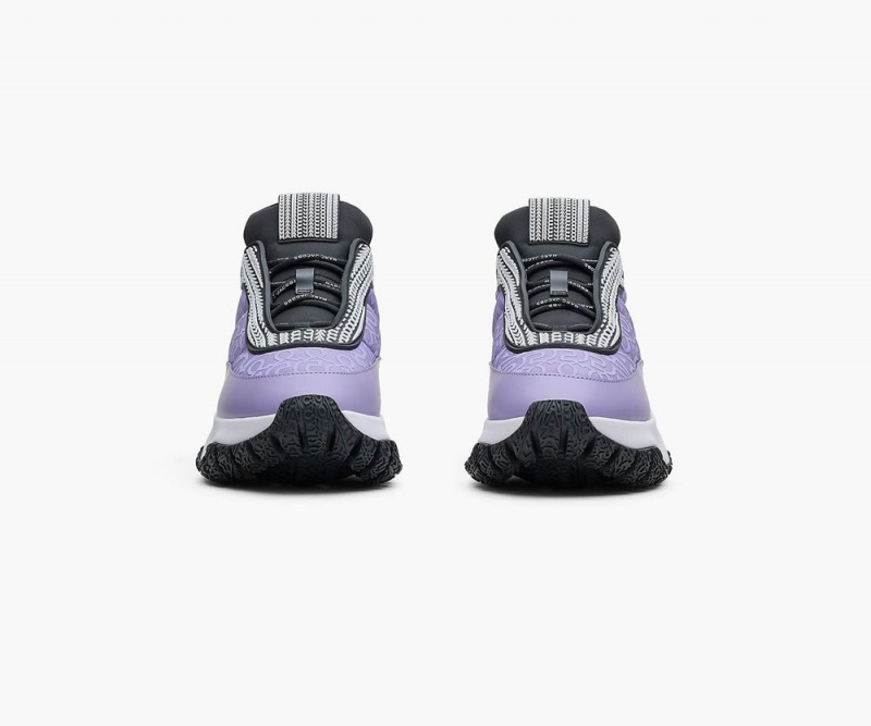 Purple Marc Jacobs The Monogram Lazy Runner Women's Sneakers | USA 509763DMN