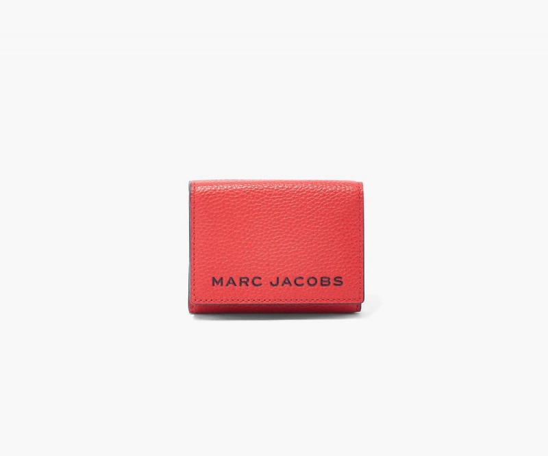 Red Marc Jacobs The Bold Medium Trifold Women\'s Small Wallets | USA 360498CGH