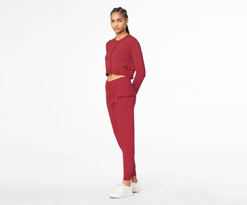 Red Marc Jacobs The Knit Sweat Women's Pants | USA 148573TKD