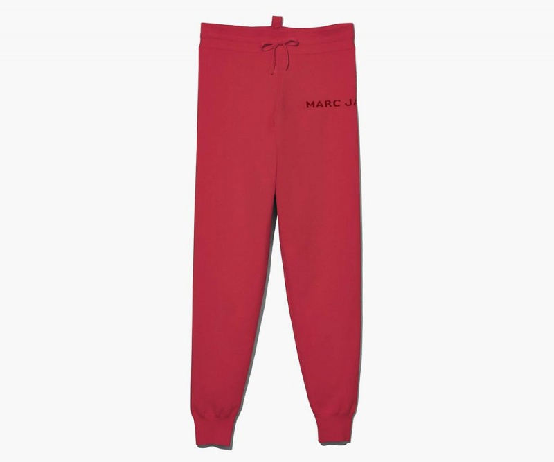 Red Marc Jacobs The Knit Sweat Women\'s Pants | USA 148573TKD