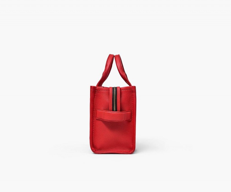 Red Marc Jacobs The Leather Small Women's Tote Bag | USA 074329YWS