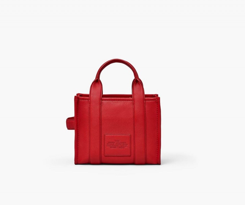 Red Marc Jacobs The Leather Small Women's Tote Bag | USA 074329YWS