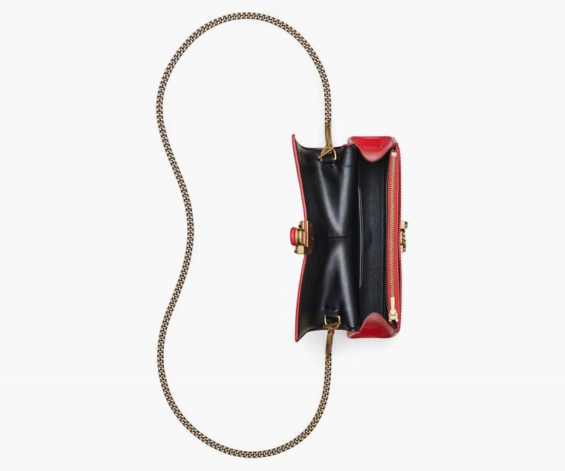 Red Marc Jacobs The St. Marc Chain Women's Large Wallets | USA 037162NHV