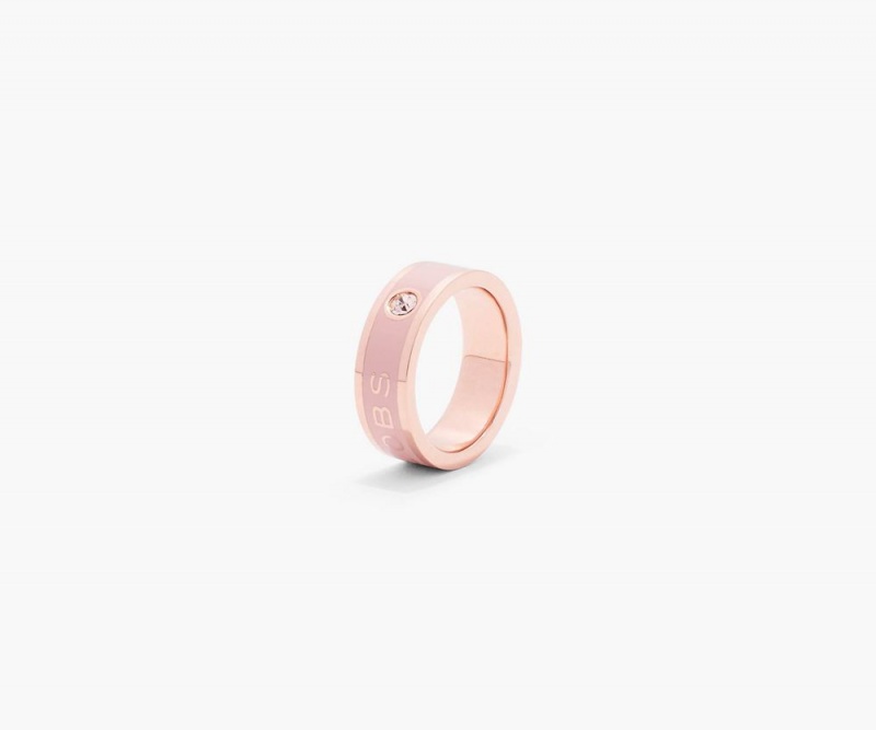 Rose Gold Marc Jacobs The Medallion Women's Ring | USA 907568KAQ