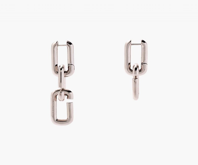 Silver Marc Jacobs The J Marc Chain Link Women's Earrings | USA 950316YRK