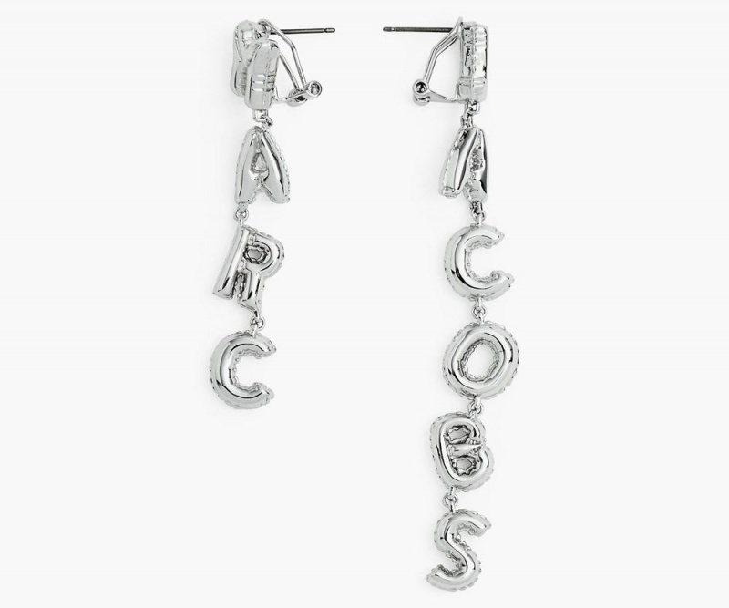 Silver Marc Jacobs The Marc Jacobs Balloon Women's Earrings | USA 405629BCL