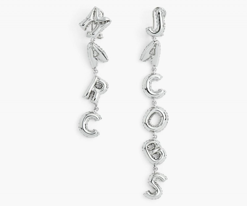 Silver Marc Jacobs The Marc Jacobs Balloon Women\'s Earrings | USA 405629BCL