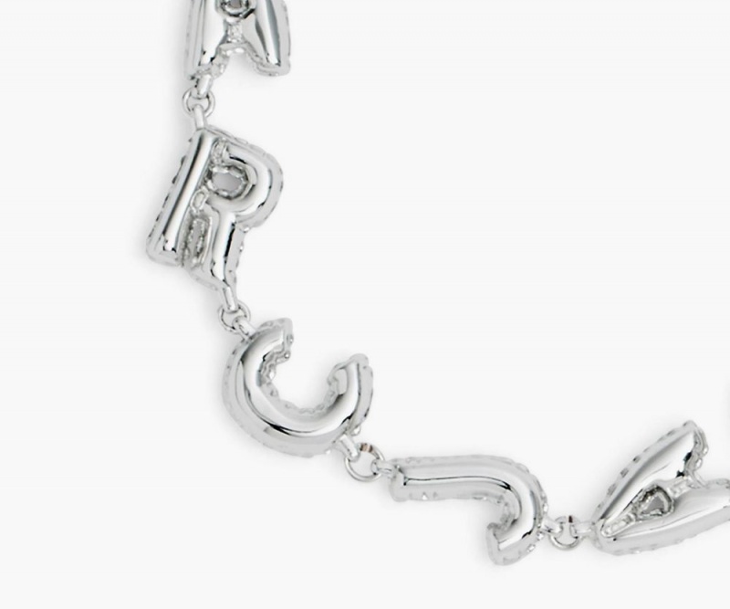 Silver Marc Jacobs The Marc Jacobs Balloon Women's Bracelet | USA 418563SCH