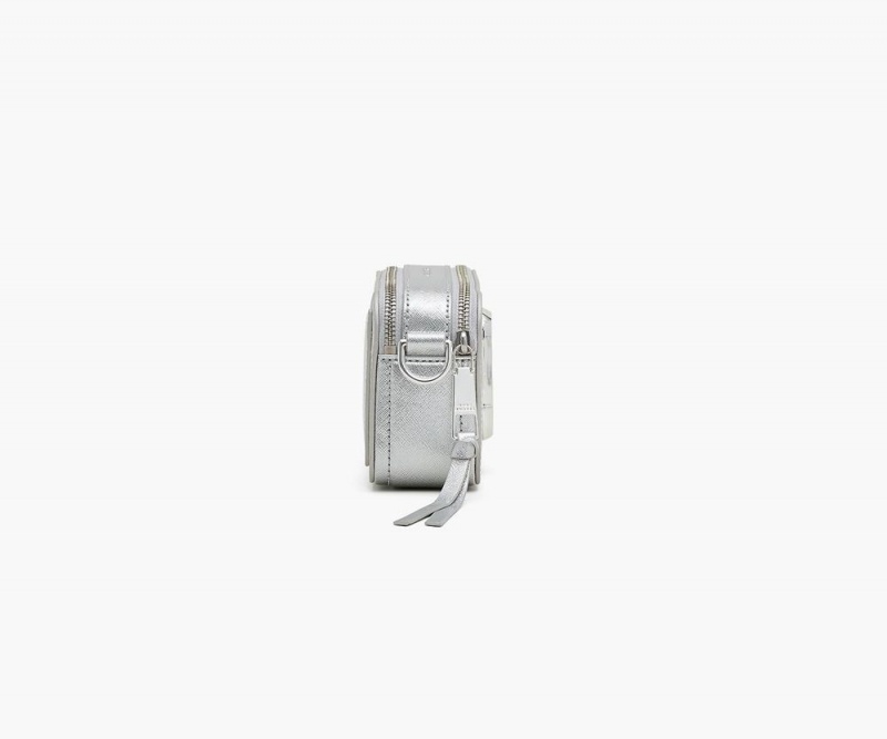 Silver Marc Jacobs The Metallic Snapshot Dtm Women's Snapshot Bag | USA 937152OYV