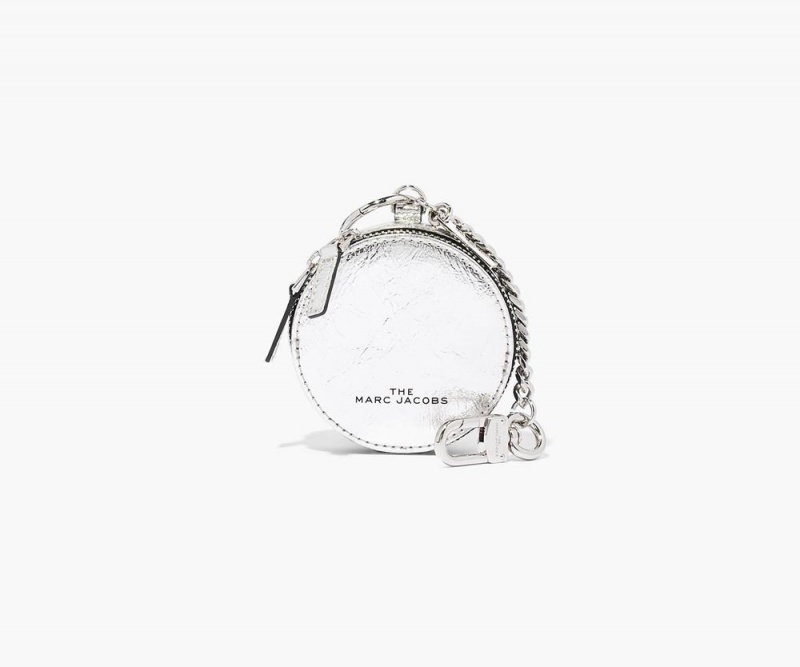 Silver Marc Jacobs The Sweet Spot Metallic Pouch Women\'s Handbags | USA 349761FUC