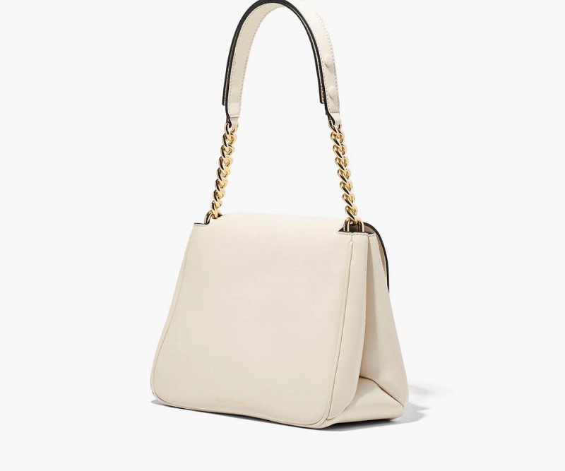 White Marc Jacobs The J Marc Chain Women's Satchel Bag | USA 249583QTX