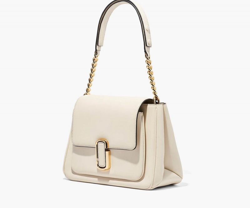 White Marc Jacobs The J Marc Chain Women's Satchel Bag | USA 249583QTX