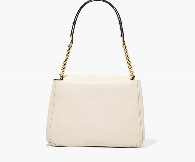 White Marc Jacobs The J Marc Chain Women's Satchel Bag | USA 249583QTX