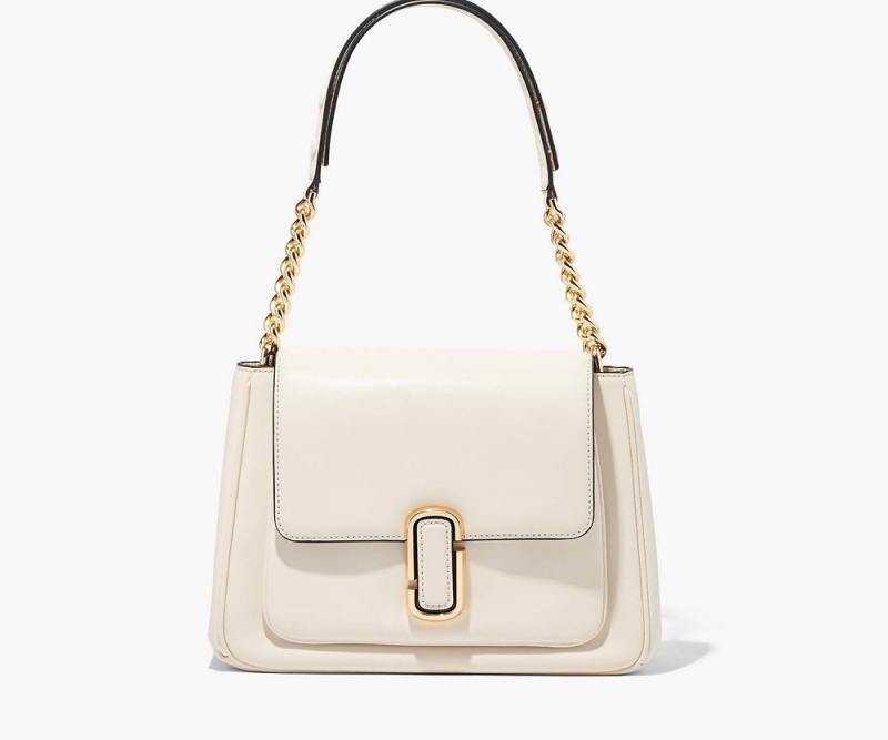 White Marc Jacobs The J Marc Chain Women\'s Satchel Bag | USA 249583QTX