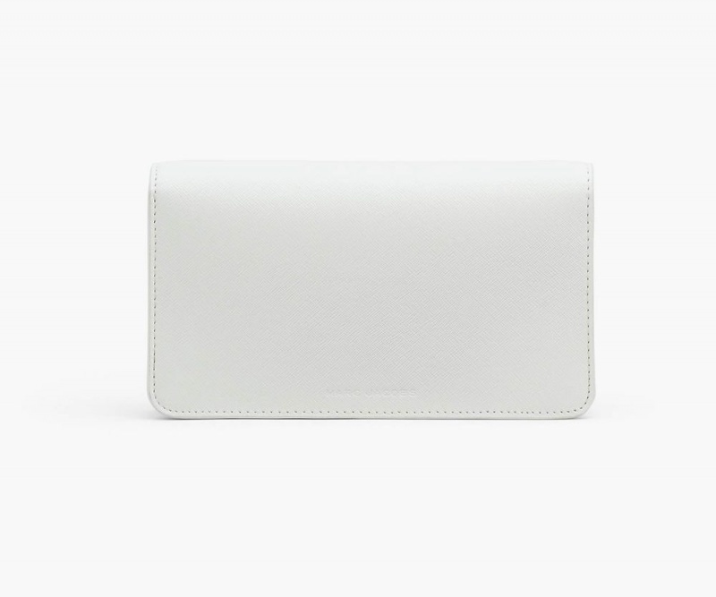 White Marc Jacobs The Longshot Chain Women's Large Wallets | USA 682915VDZ