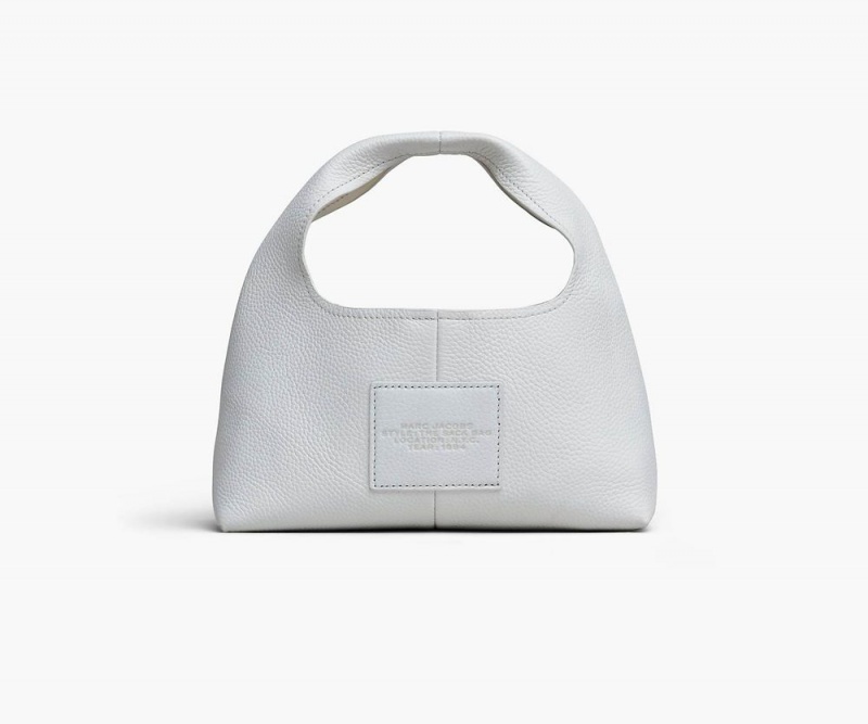 White Marc Jacobs The Mini Sack Women's Handbags | USA 817546HMW