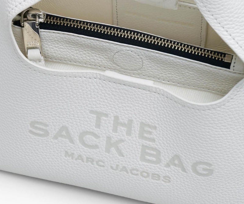 White Marc Jacobs The Mini Sack Women's Handbags | USA 817546HMW