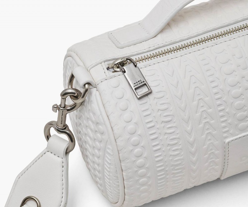 White Marc Jacobs The Monogram Debossed Women's Duffle Bag | USA 136208UAX