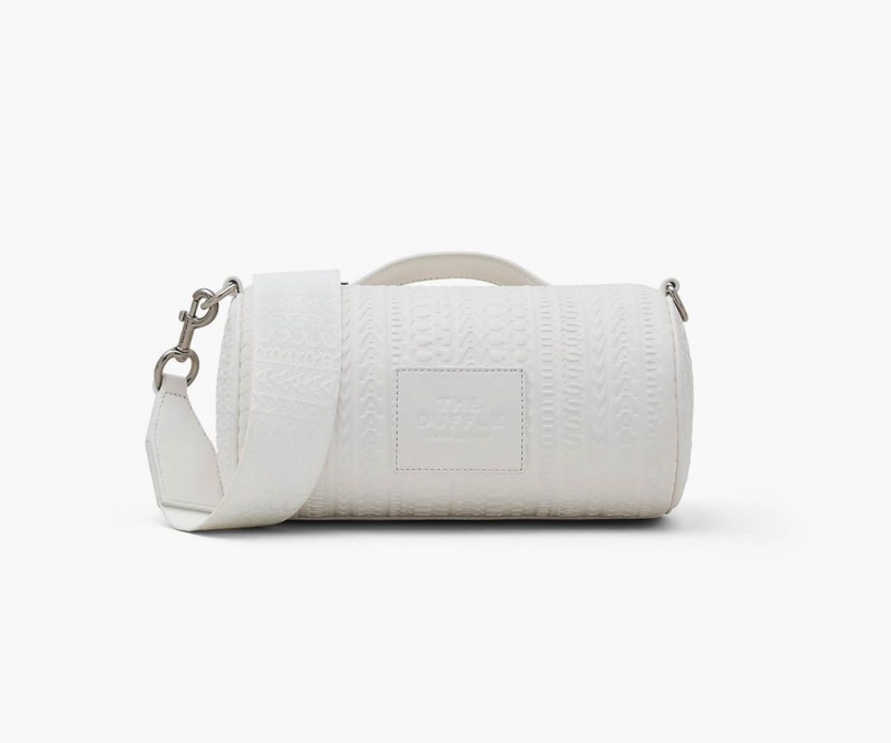 White Marc Jacobs The Monogram Debossed Women\'s Duffle Bag | USA 136208UAX