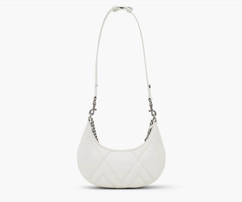 White Marc Jacobs The Quilted Leather Curve Women's Handbags | USA 157042NYD