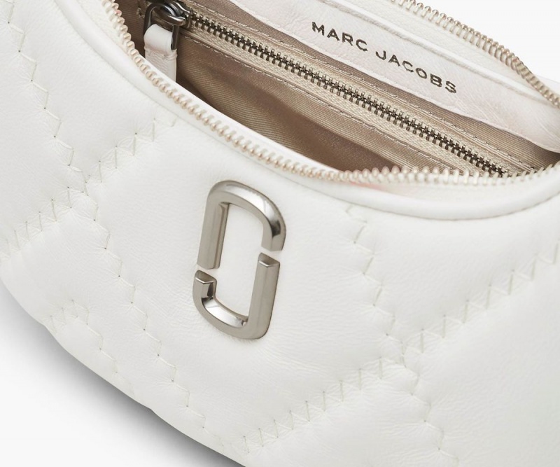 White Marc Jacobs The Quilted Leather Curve Women's Handbags | USA 157042NYD