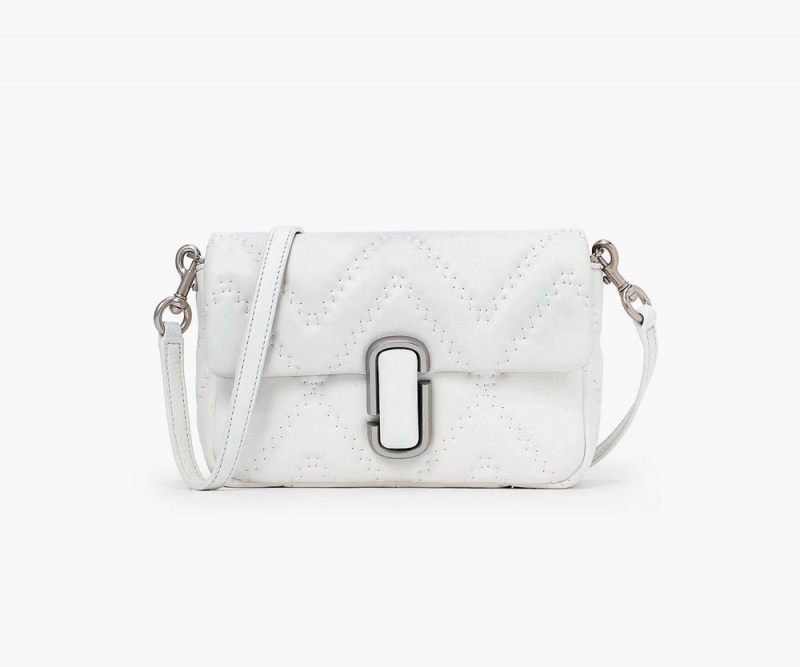 White Marc Jacobs The Quilted Leather J Marc Women's Shoulder Bag | USA 750834QTJ