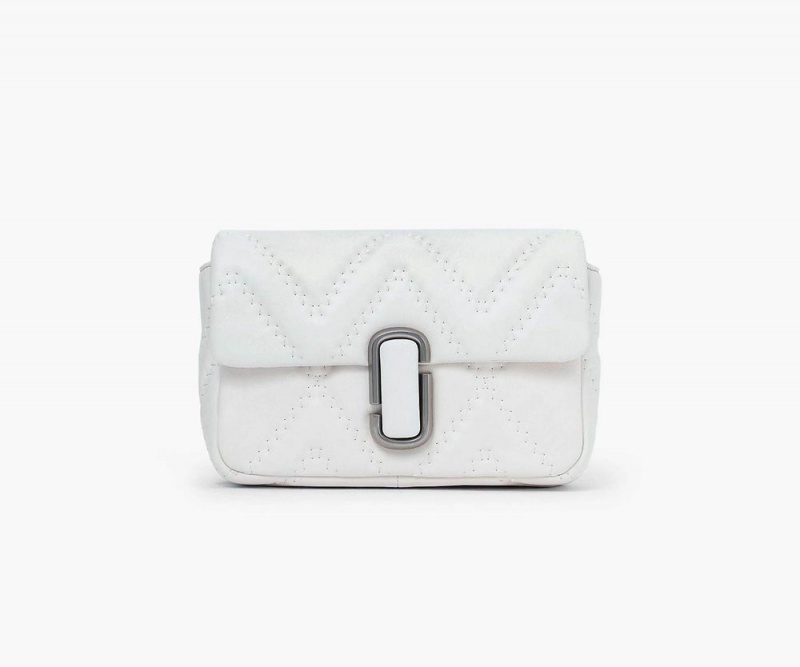 White Marc Jacobs The Quilted Leather J Marc Women's Shoulder Bag | USA 750834QTJ