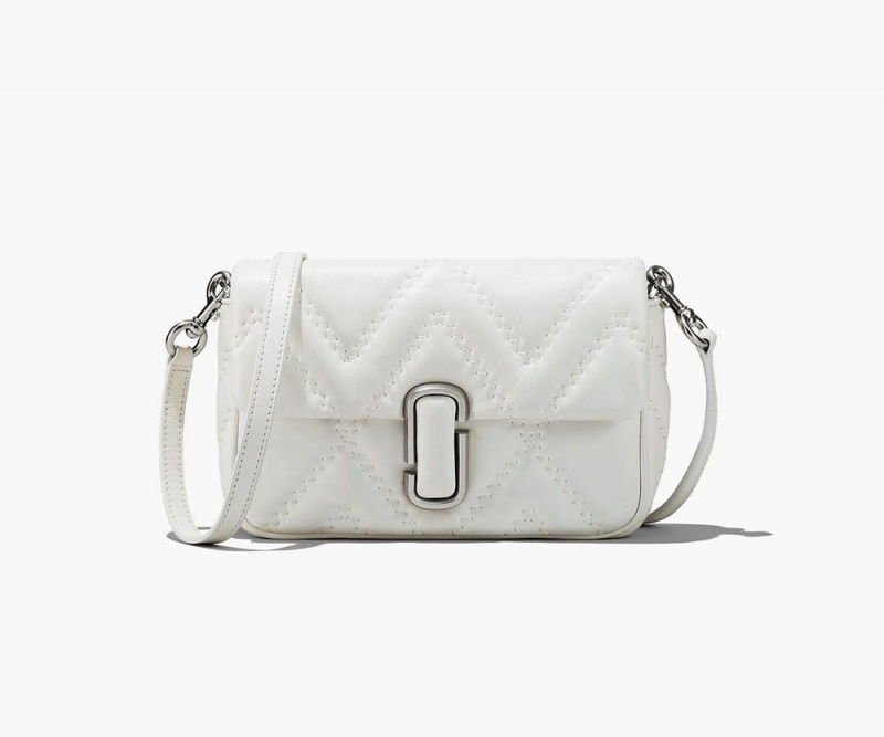 White Marc Jacobs The Quilted Leather J Marc Women's Shoulder Bag | USA 750834QTJ