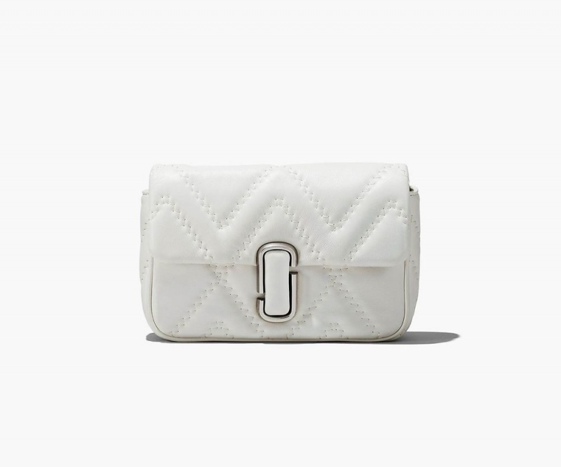 White Marc Jacobs The Quilted Leather J Marc Women's Shoulder Bag | USA 750834QTJ