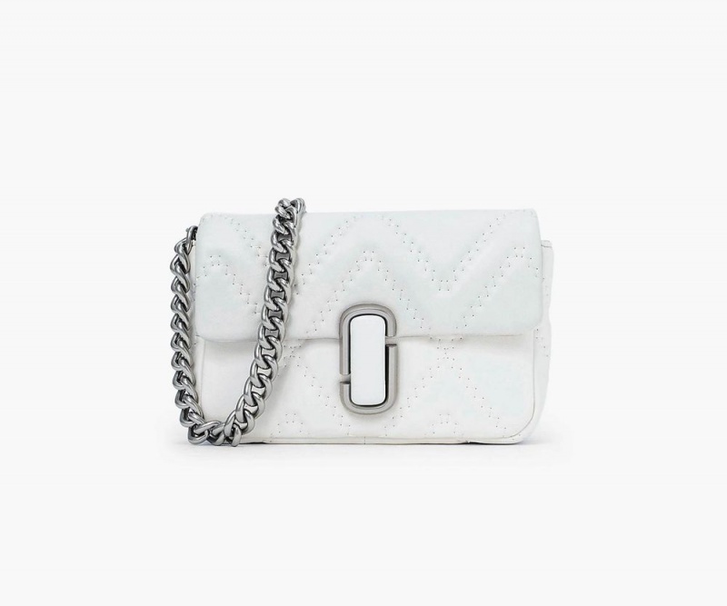 White Marc Jacobs The Quilted Leather J Marc Women\'s Shoulder Bag | USA 750834QTJ