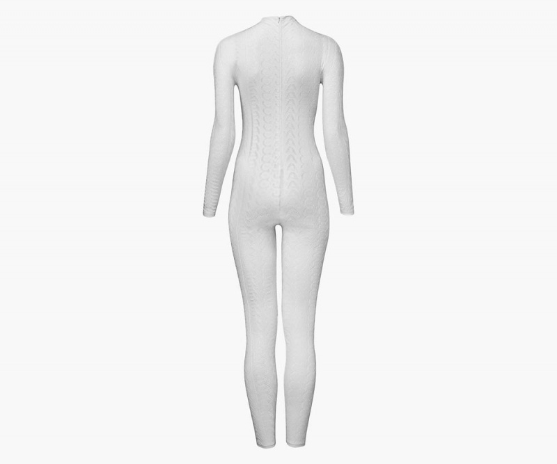 White Marc Jacobs The Seamless Catsuit Women's Bodysuit | USA 704561DTE