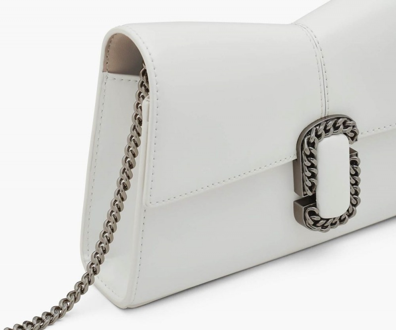 White Marc Jacobs The St. Marc Chain Women's Large Wallets | USA 857619HGX