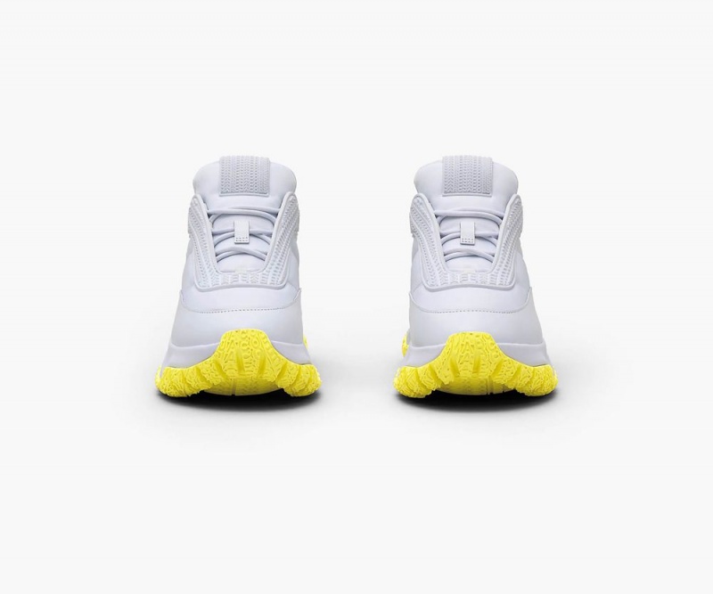 White Yellow Marc Jacobs The Lazy Runner Women's Sneakers | USA 579120BXY